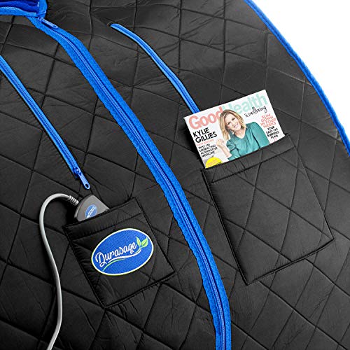 Durasage Ultra Low EMF Infrared Sauna Box – Portable Sauna with Heated Footpad & Chair, Personal Home Spa for, Stress Relief, Weight Loss & Skin Rejuvenation, Foldable, Easy Setup & Remote Control