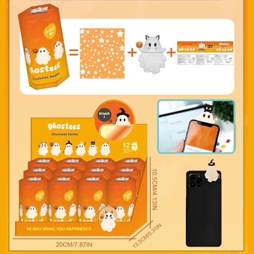 Figurita para funda de teléfono autoadhesiva de Halloween set de 12 piezas de decoración superior 6