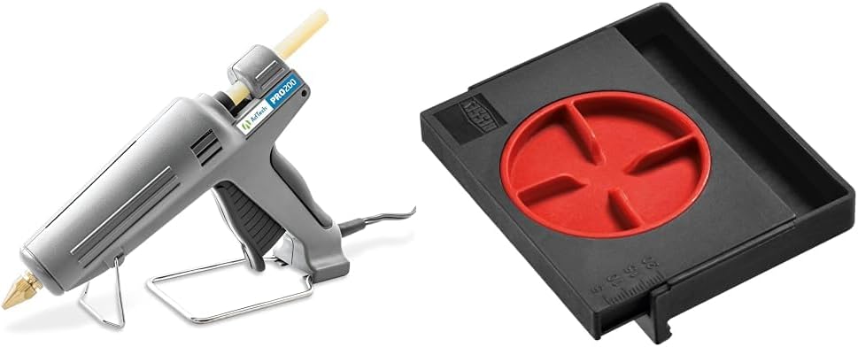 AdTech Pro200 High-Output Full Size Hot Melt Glue Gun Bundle with BESSEY AV2 Wood Floor Spacer, 5 to 20 mm