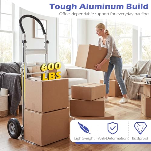 Carretilla plegable de aluminio LDAILY con ruedas de goma 8 pulgadas miniatura 6