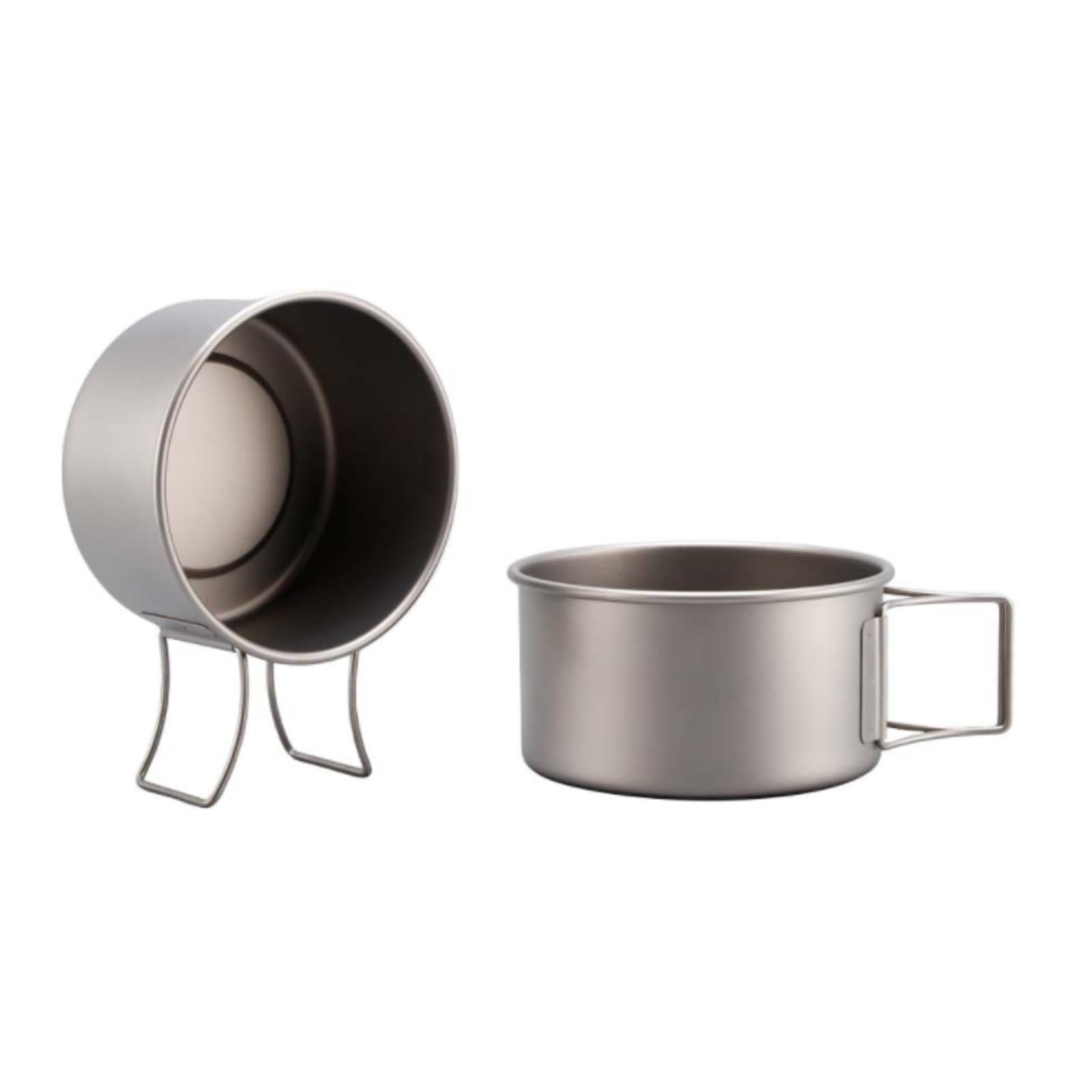 Popote Camping Extérieure Ensemble De Bols Portables en Titane Pur for Camping en Plein Air, Vaisselle De Pot, Cuisinière De Camping Pliable Popote Bivouac