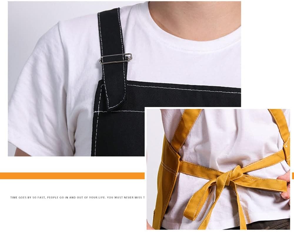 Durable Denim Jean Tool Apron with Pockets Waterproof Adjustable Canvas Lightweight Work Apron (Color : A, Size : One Size)