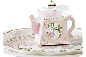 Kate Aspen Tea Time Whimsy Collection Teapot Tea Party Favor Boxes