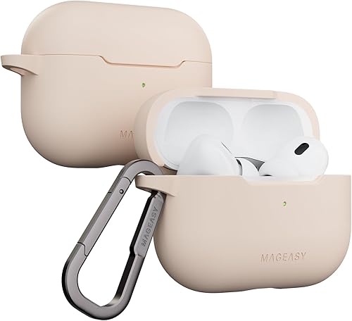 Miniatura 12 de MAGEASY Funda diseñada para estuche de AirPods Pro 3 - Funda protectora a prueba de golpes para AirPods Pro 3, resistente a las manchas, suave y