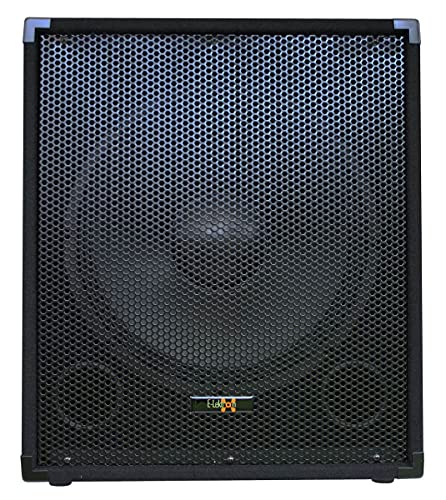 E-Lektron SUB-Q38A PA-Subwoofer Aktiv 15'/38cm Bass Lautsprecher Box mit integrierter Endstufe...