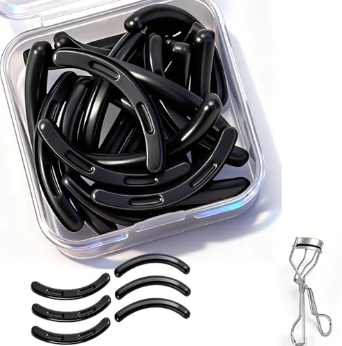 30Pack Suitable for Tweezerman Eyelash Curler Refills Premium Silicone Soft Rubber Professional Eyelash Curler Refills Compatible with Tweezerman Lash Curlers.