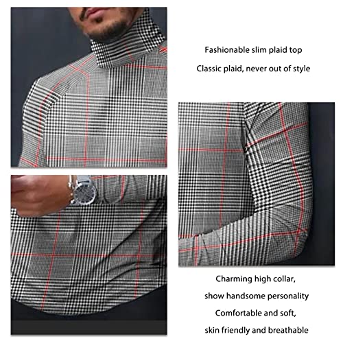 Camiseta Masculina Fina de Manga Comprida, Blusa Básica Confortável e Versátil para Homens, para Enc