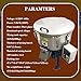 EQCOTWEA Industrial Powder Plastic Mixing Machine 200kg/441LBS Dry Grain Particle Blender Mixer Stainless Steel Vertical Color Stirrer 7.5KW 360° Mixing for Raw Materials 220V/3PH
