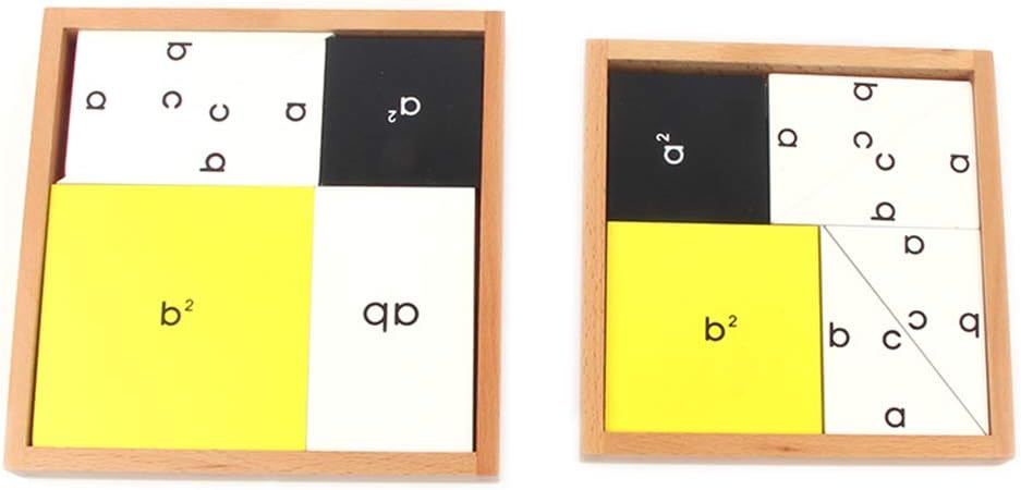 Montessori material Pythagorean theorem A and B Board, wooden Math Formula Learning mathematics learning teaching aid 2pcs