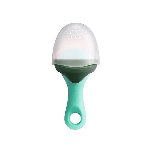 Boon Pulp Silicone Baby Fruit Feeder - Alimentador de silicona suave para bebés, suministros de destete para bebés de frutas y verduras, esenciales