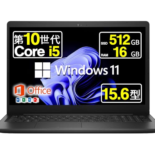 �y�����ςݕi�z �m�[�g�p�\�R�� �f�� Vostro 15.6�C���` Core i5-10210U ��10���� Windows11 Office 2021���� Wi-Fi type-C DVD �e���L�[ �J���� (SSD:512GB ������:16GB)