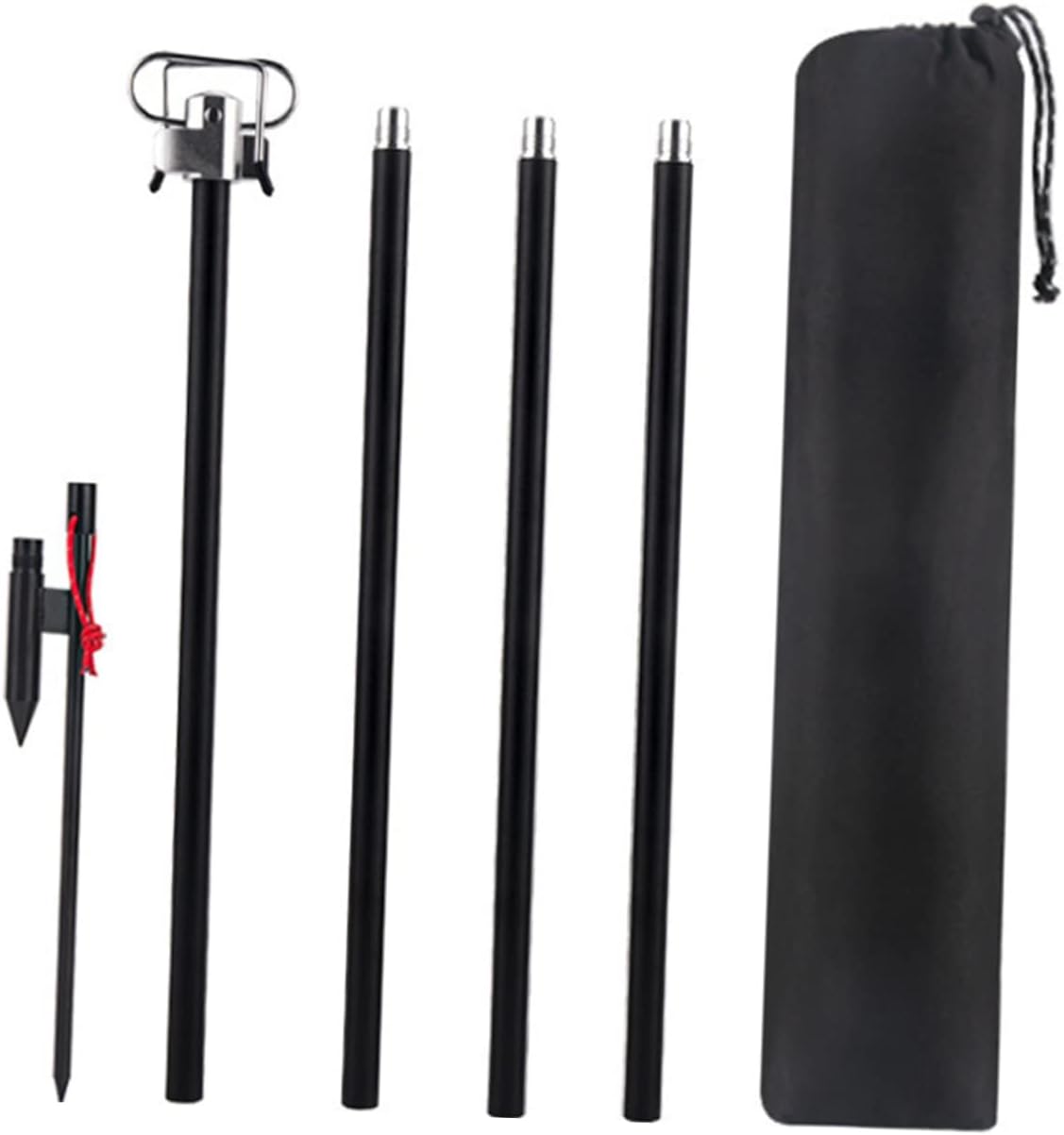 Toddmomy 1set Portable Lamp Holder Double Hooks Lightweight Detachable Outdoor Stand for Camping Hiking and Emergency Lighting Design for Easy Storage and Stability