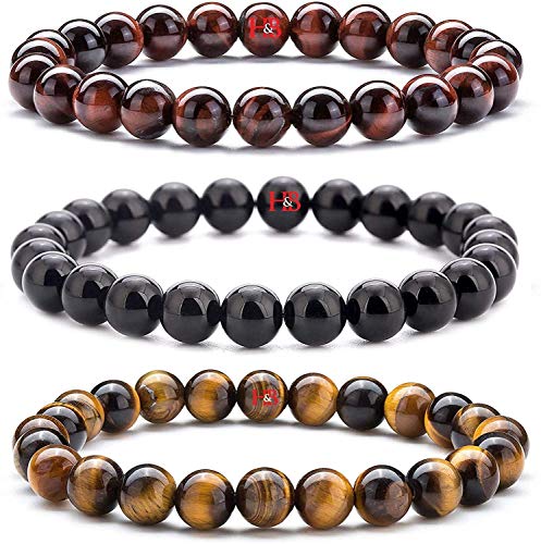Natural Stone Bead Combo Bracelet Set