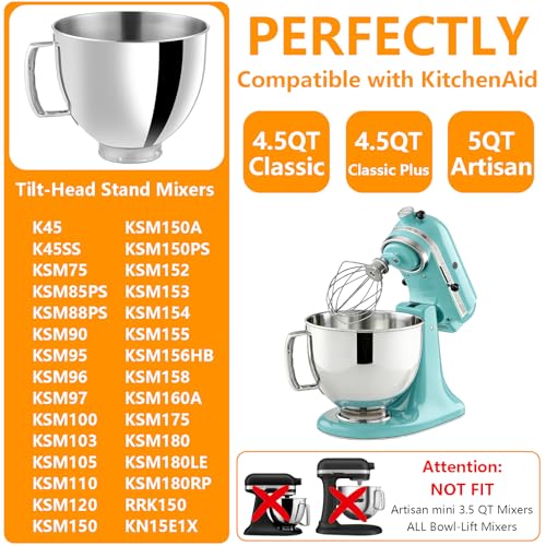 Save 50% on 5QT Stainless Steel KitchenAid Mixer Bowl - Code KWEUJQA5 - Image 5