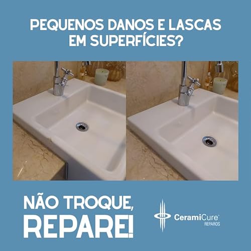 Reparo para Louças Sanitárias, Cerâmicas e Porcelanas CeramiCure (Branco Puro)