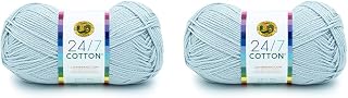 (1 Skein) 24/7 Cotton® Yarn, Cool Grey (Pack of 2)