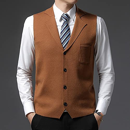 Gilet Smanicato Uomo,Gilet in Maglia da Uomo