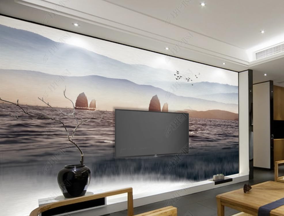 Papier peint intissé navigation en douceur 250x175 cm pour salon