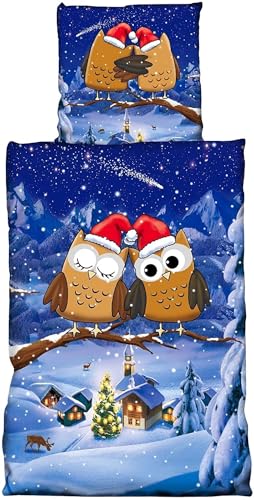Visaggio Winter Bettwäsche 135x200 cm Flausch Thermofleece Bettbezug...