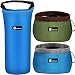 Awakelion Collapsible Dog Bowl Kit, Portable Travel Dog Food Carrier +2 Pack Dog Bowl for Food and Water -Perfect for Medium & Large Dog