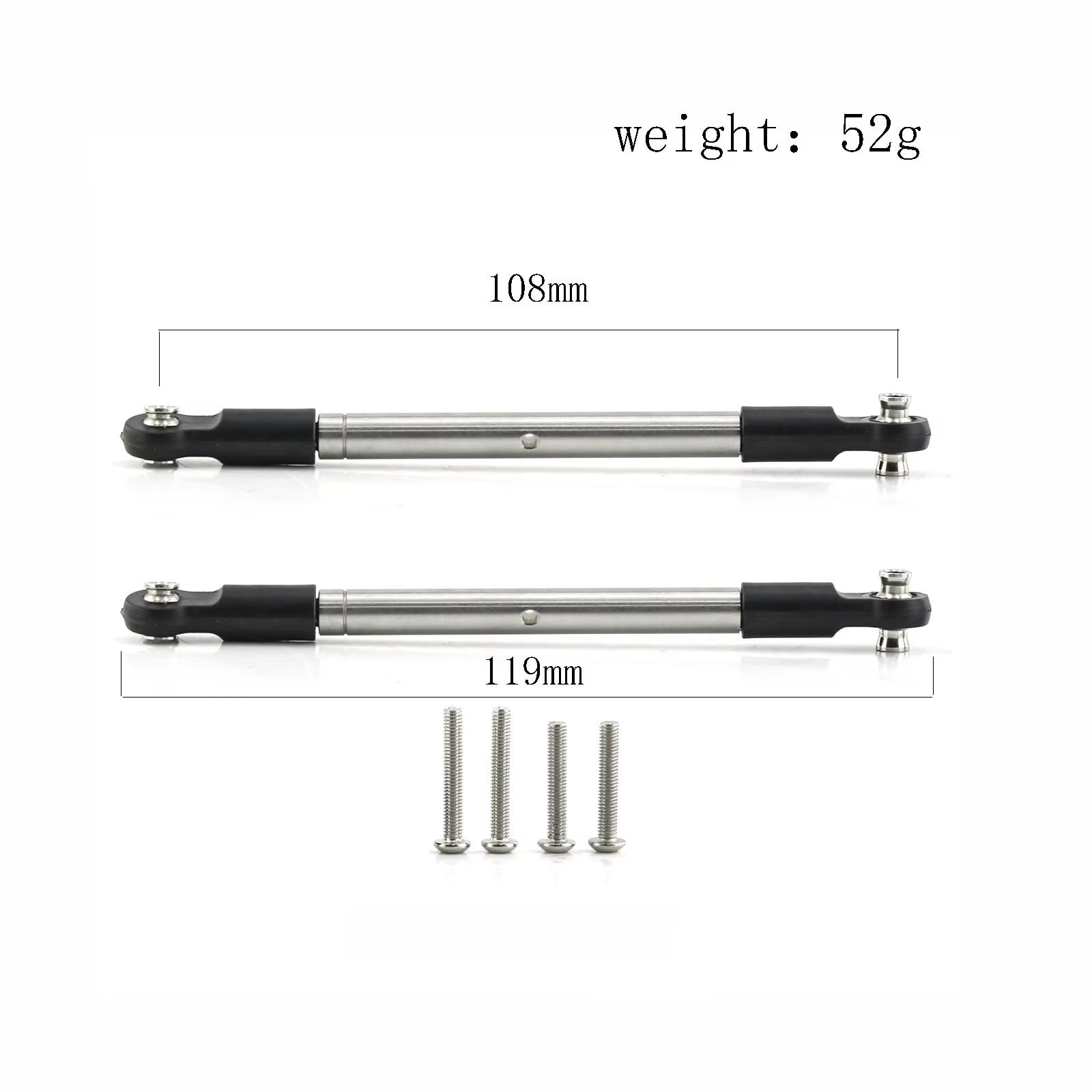 para Traxxas para Maxx 2,0 1/10 RC Varilla De Dirección Ajustable