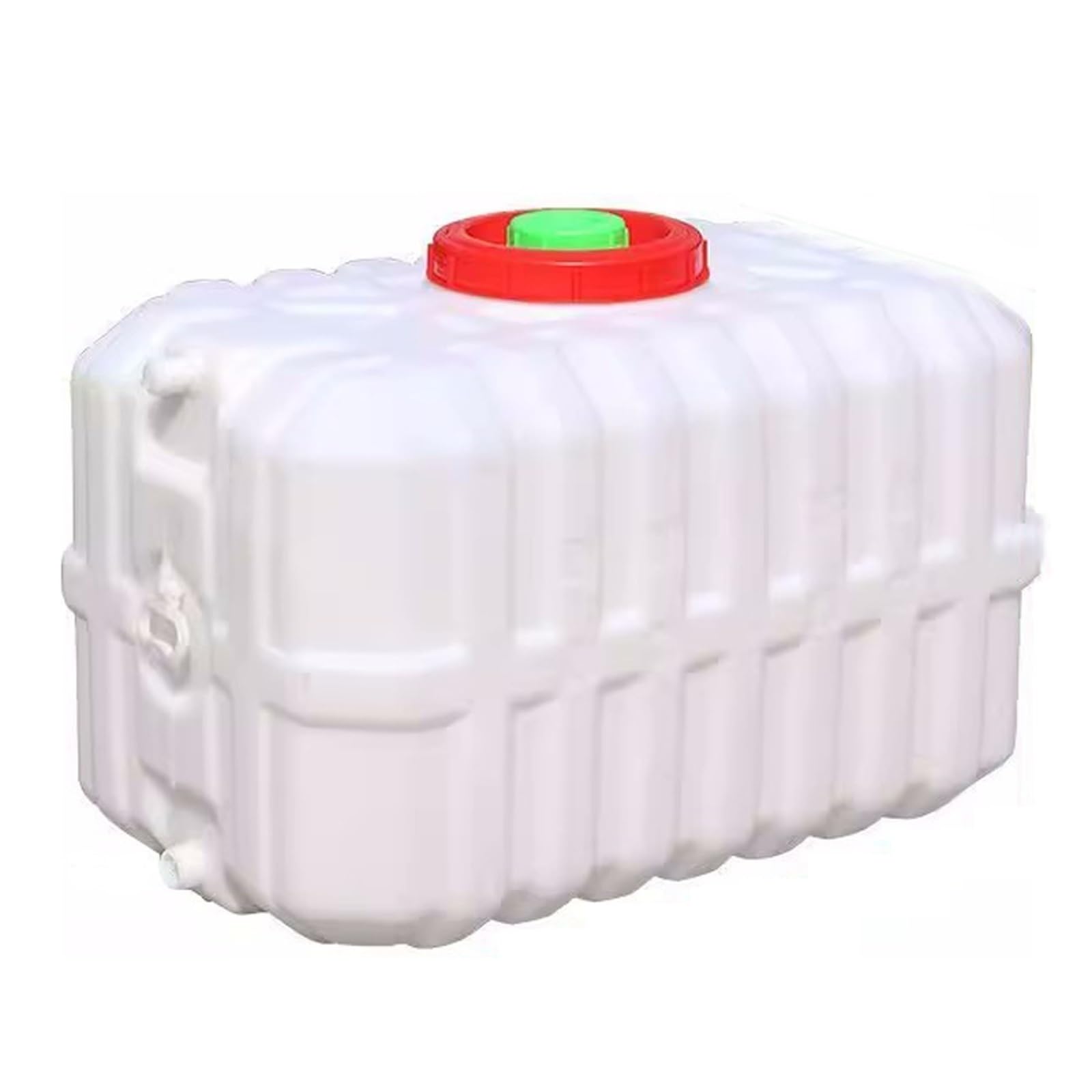 Generisch Trinkwassertank für den Außenbereich, robuster Wasserbehälter aus lebensmittelechtem Kunststoff mit Zapfhahn für Reisen, Wandern, Camping und Notfälle (Weiß, 110 l)