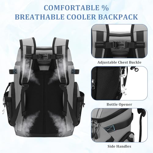 30L Cooler Backpack 48 Can Leakproof Waterproof Insulated Ice Chest - image 5