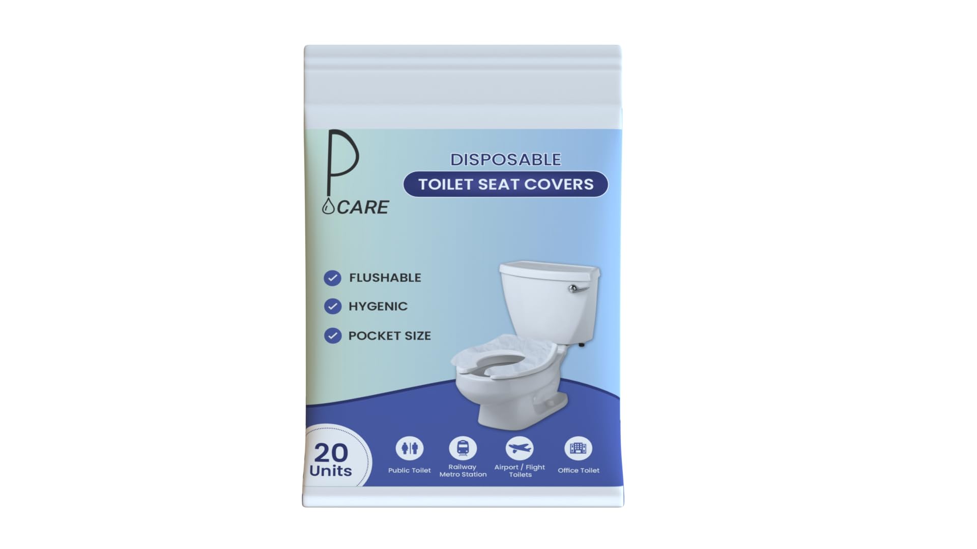 Pcare Flushable and Disposable Toilet Seat Cover | No Direct Contact with Unhygienic Seats | No toilet-borne diseases | Comfortable & hygienic | Travel-Friendly - Pack of 20 (B0CFXMK29V) Amazon Price History, Amazon Price Tracker