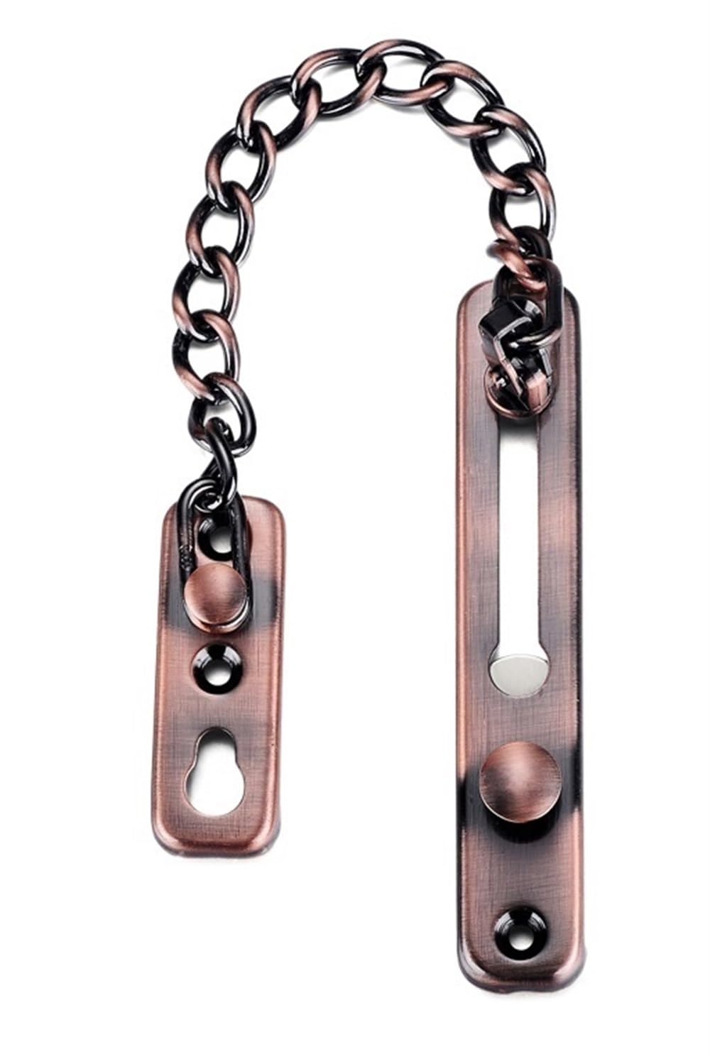 Lkfjnhepf Red Bronze Door Chain Stainless Steel Anti-Theft Door Chain Latch Silver Bronze Gold Black Lock Security Hardware(Red Bronze)