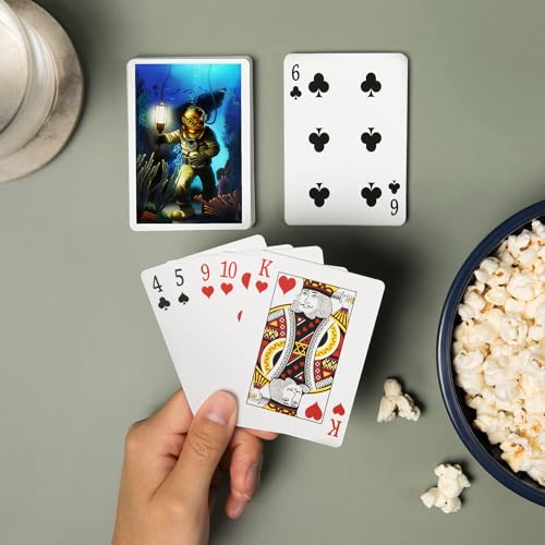Baraja de poker Lantern Press Diver Scene 52 cartas miniatura 2