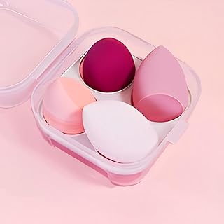 Kit de esponja de maquillaje multicolor de 4 ...