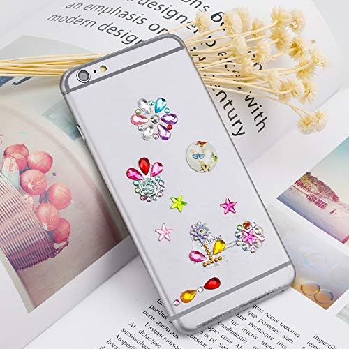 Hifot Self-Adhesive Rhinestone Sticker 8 Sheets, Craft Jewels and Gems Sticker Set for Children, Crystal Gem DIY Art and Craft Supplies Decoration (Random Style)