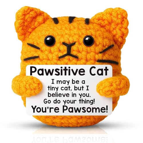 BDBFPAN Emotional Support - Peluche a forma di gatto arancione, 8 cm, graziosa decorazione per la casa e il viaggio, per gli amanti dei gatti