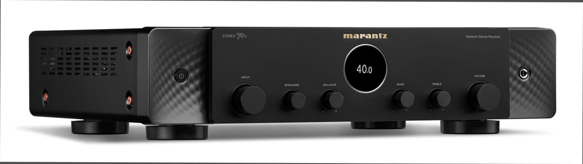Marantz Stereo 70s Receptor de A/V de 2 Canales con 8K, Streaming HEOS Built-in, Fono y Radio FM/Dab+