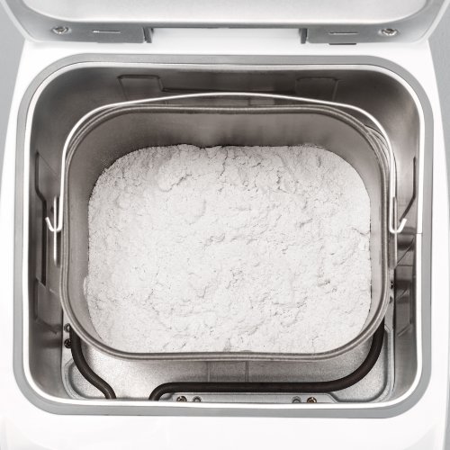 Baking pan with flour inside