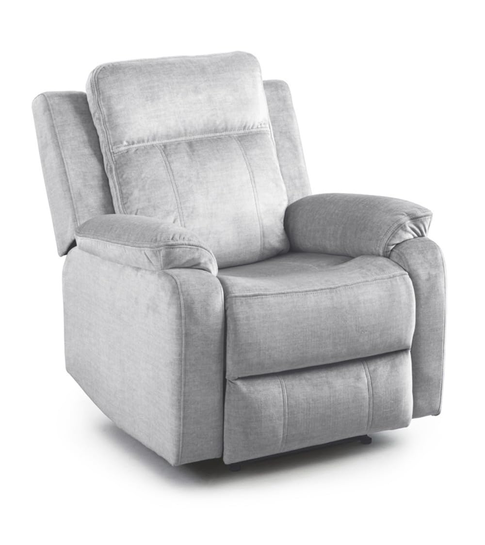 SWEET SOFA® Sillón Relax REIMON, sofá Individual, sillón reclinable de 3 Posiciones, Apertura por Palanca. (Gris)