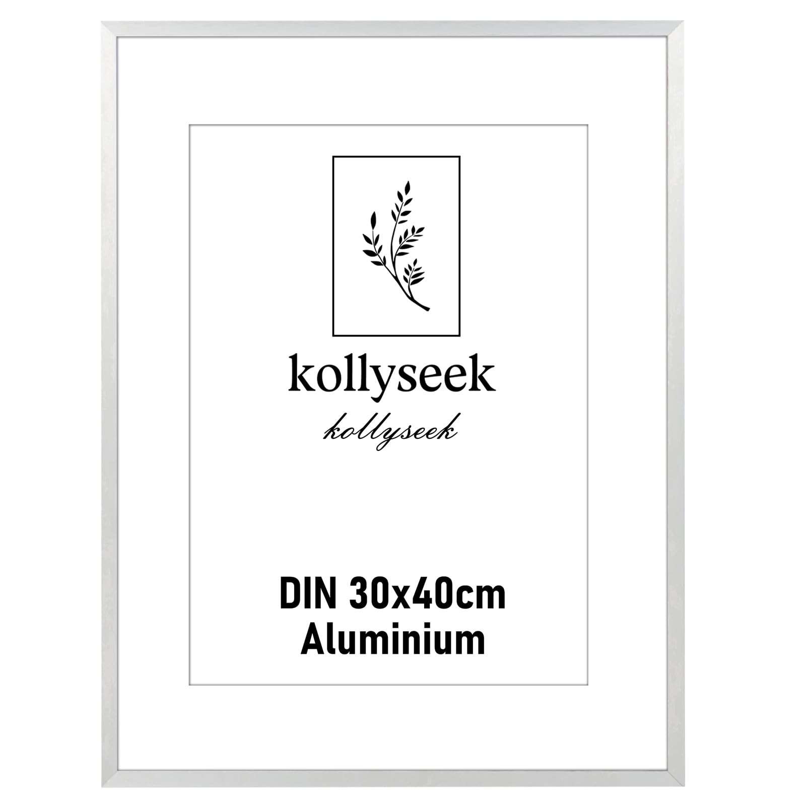 cornice alluminio 30 x 40cm cornice poster in metallo argento con vetro acrilico infrangibile moderna cornice per foto Cornice con passepartout per le immagini Poster Foto argento