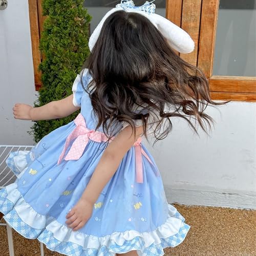 Vestido Lolita Azul para Niñas 5-6 Años miniatura 5