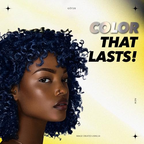 got2b Metallics Permanent Hair Dye, Blue Mercury M67, Hair Color for Women & Men, Formulated with Metallic-Shine Booster for Cool, Shimmering Tones, Lasts Up to 30 Washes, 1 Kit