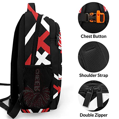 Personalized Cheerleaders Pom Cheer Red Backpack Name Casual Bag Daypack for Women Men Camping Hiking4