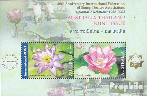 Prophila Collection Australia Michel.-No..: Block46I (Completa Edizione) 2002 Thailand (Francobolli per i Collezionisti) Piante / Funghi