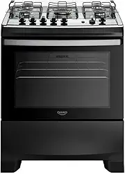 Fogão Supreme Inox Timer 5Q Preto