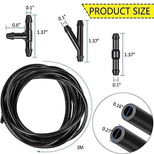 Windshield Washer Hose Kit 3 Meter Universal Washer Fluid Hose