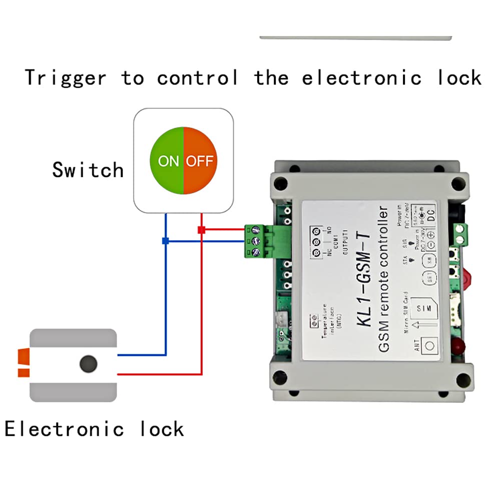 KL1-GSM-T Remote Controller GSM Temperatura TAT con Sensore e Modulo Quad Band per Sistemi 7-36VDC