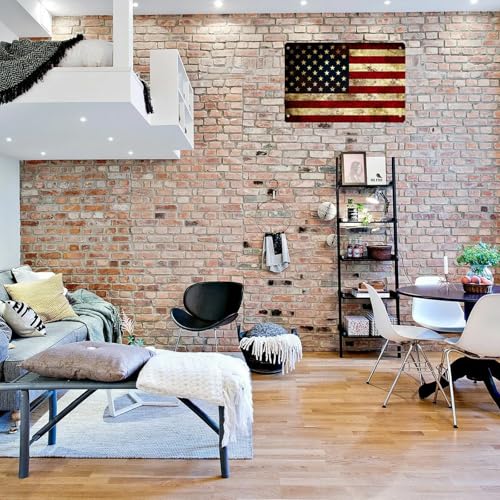 Image of Vintage Tin Sign USA American Flag Metal Sign Wall Decor Plaque 8X12inches | Metal Wall Art Home Store Shop Bar Man Cave Signs