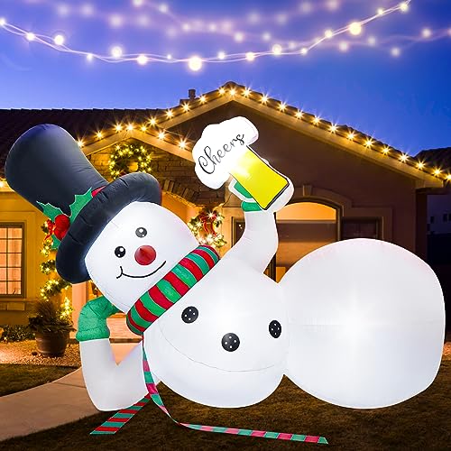 Fayavoo 300 cm aufblasbare weihnachtsdeko Aussen, Lustiger Aufblasbar...