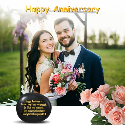 Anniversary Wedding Gifts for Him, Her, Couple Gifts, for Couple, Husband, Wife, Boyfriend or Girlfriend, Engraved Natural Rock Gift with Words. - Image 5
