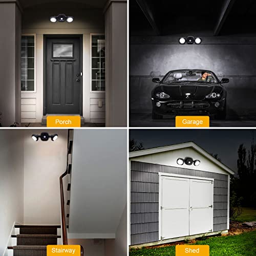 Battery-Operated Motion Sensor Lights Outdoor/Indoor - Wireless Led Flood Lights With Detector, 5500K, Ip65 Waterproof Dual Head Security Spotlight Outside House Garage Driveway Porch Shed Exterior #TOP5
