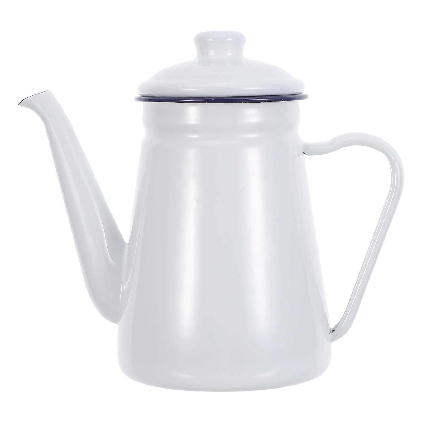 Czajnik emaliowany do kawy: 1,2 l/42 uncje, emaliowany czajnik do gotowania wody, retro do parzenia herbaty, kompaktowy, indukcyjny i do kuchenek, mieszkania i kuchni
