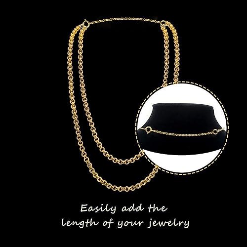 Miniatura 7 de 3 unidades de extensores de collar de plata de ley 925 para mujer, duraderos, fuertes, extraíbles, pulseras, tobilleras, cadenas para hacer joyas